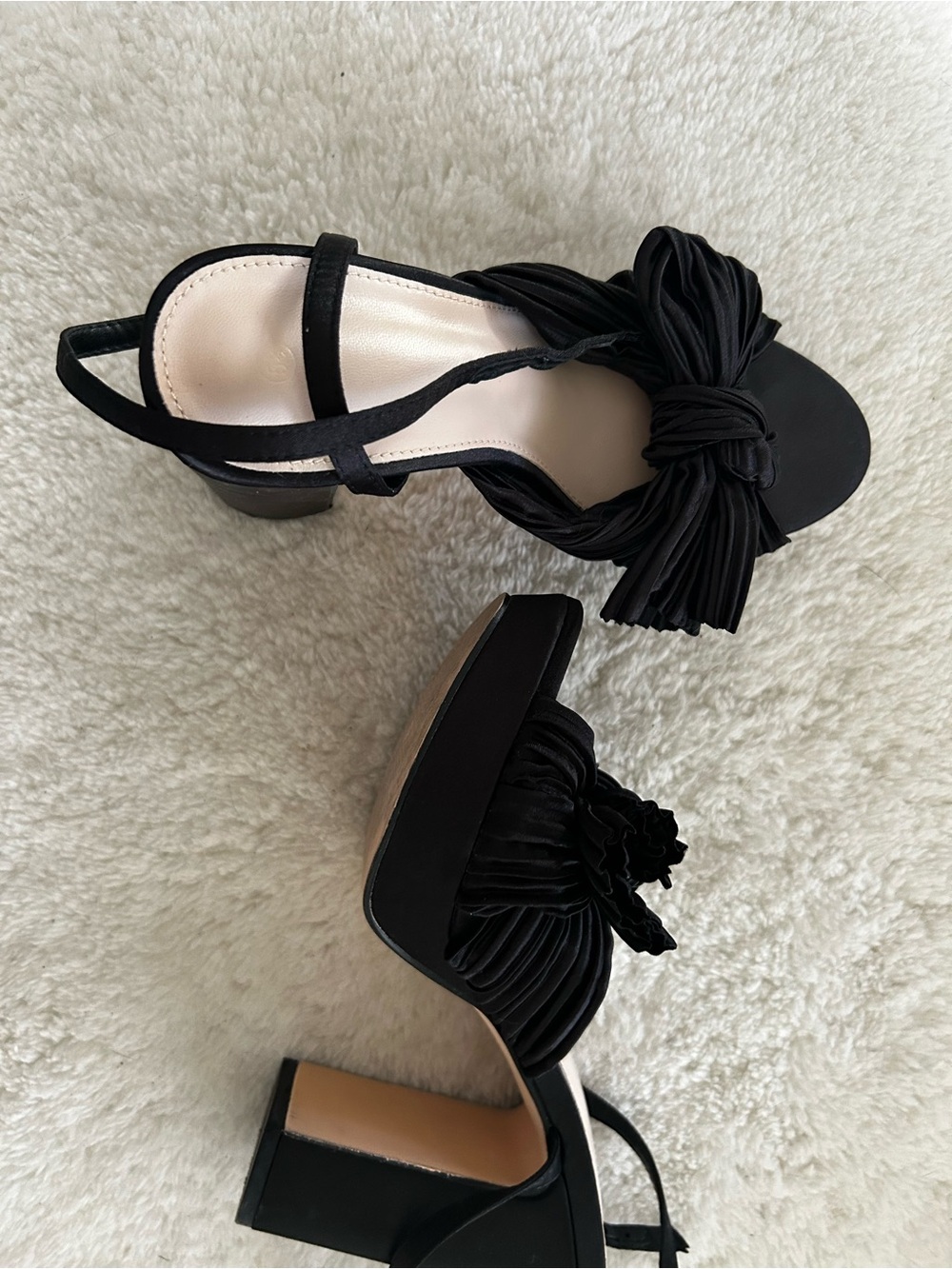 Target Black Knotted Bow Block Heel Sandals